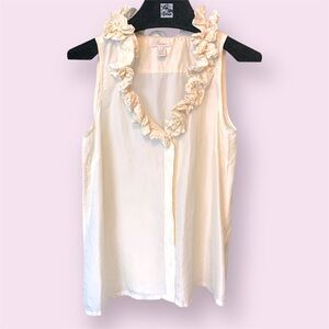 Elegant Cream Sleeveless Top